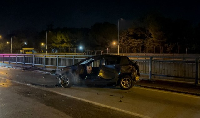 Kontrolden çıkan otomobil kaza yaptı: 1 yaralı