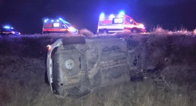 Konya’da otomobil takla attı: 3 yaralı