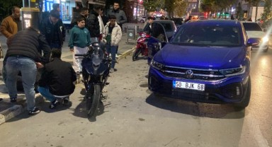 Otomobil motosiklete çarptı: 1 yaralı