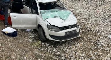Otomobil şarampole yuvarlandı: 4 yaralı