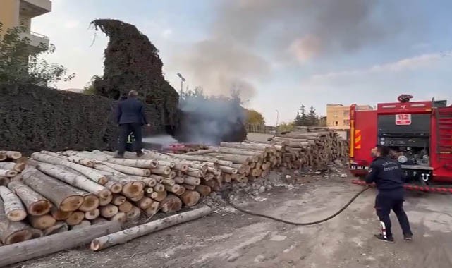 Şanlıurfa odun pazarında yangın!