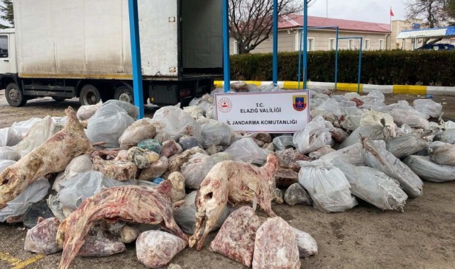 Kamyon kasasında 3 milyon liralık kaçak et ele geçirildi