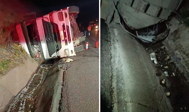 Karaköprü'de tanker devrildi! Akaryakıt yola döküldü