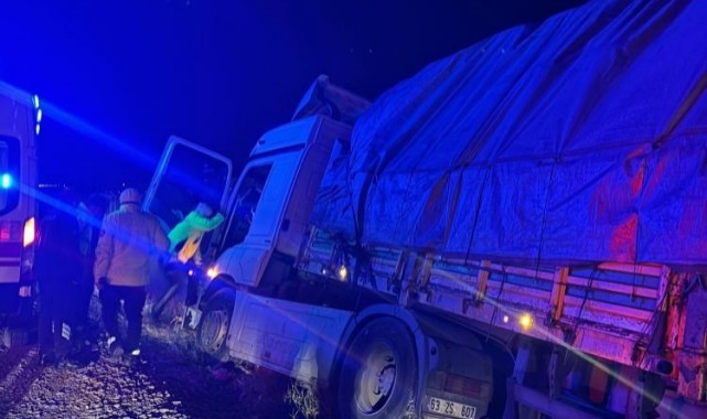 Şanlıurfa plakalı tır şarampole uçtu, sürücü canından oldu
