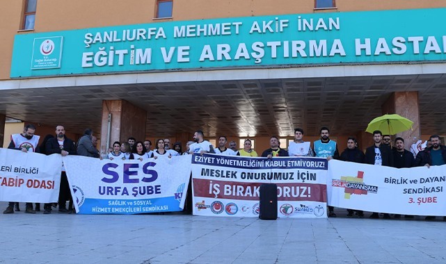 Şanlıurfa'da sağlık çalışanları bir araya geldi! Sesimizi duyan var mı?