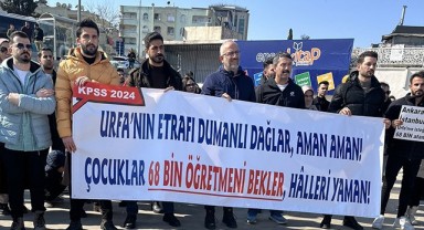 Atama bekleyen öğretmenler Şanlıurfa’da seslerini yükseltti
