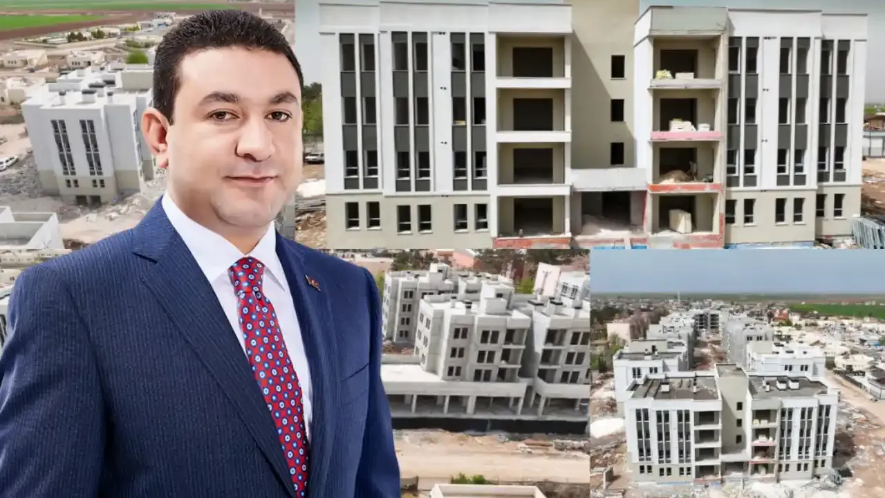 Harran'da TOKİ konut ve iş yeri inşaatlarında çalışmalar sürüyor