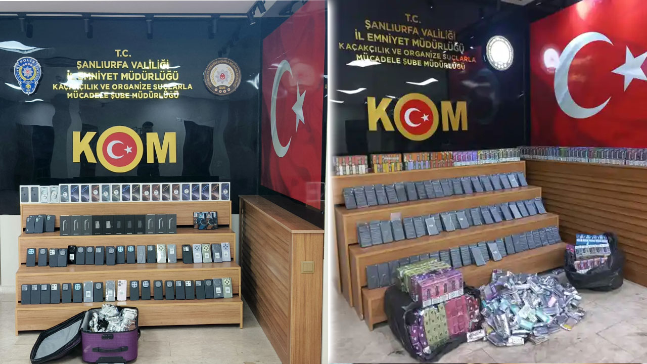 Şanlıurfa’da kaçak telefon ve elektronik sigara operasyonu