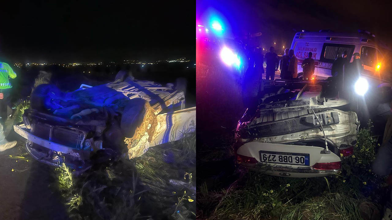 Diyarbakır'da otomobil şarampole devrildi: 1 ölü, 3 yaralı