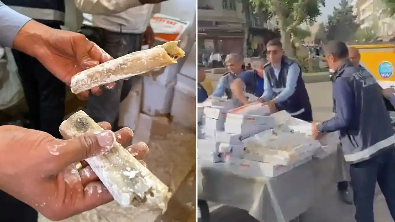 Şanlıurfa’da tarihi geçmiş ve küflenmiş tonlarca lokum ele geçirildi