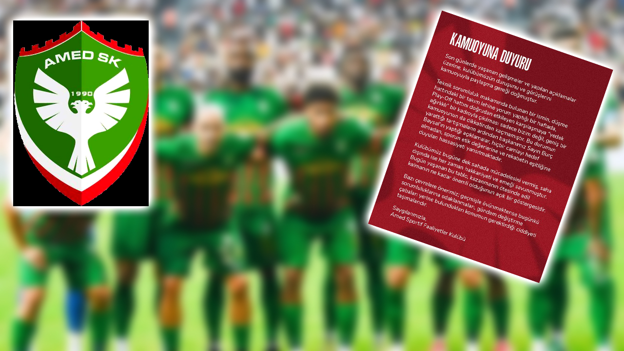 Amedspor'dan ‘Yedek kadro’ tepkisi: “Hakkaniyet ve emeğin yanındayız”
