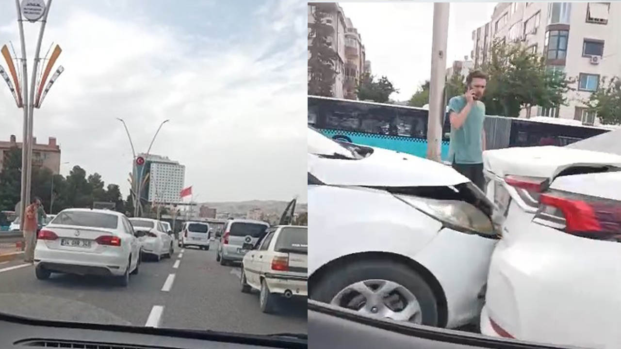 Şanlıurfa’da korkutan kaza: 4 araç birbirine girdi