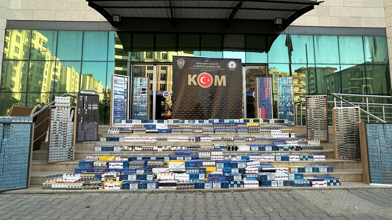 Şanlıurfa’da 19 bin 800 paket kaçak sigara ele geçirildi!
