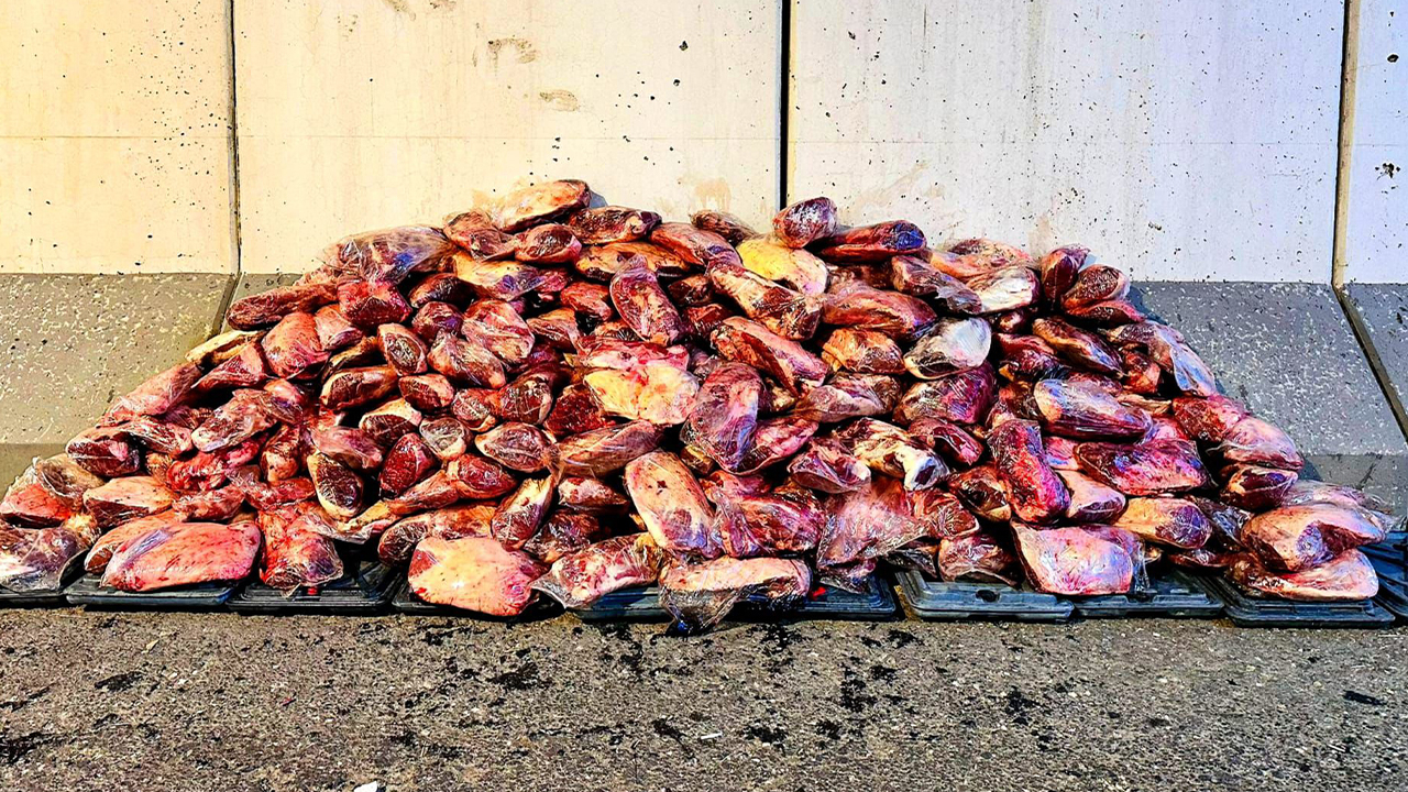 Bayram sofralarına zehir taşıyordu! Şanlıurfa Jandarması 1.7 ton kaçak eti son anda yakaladı!