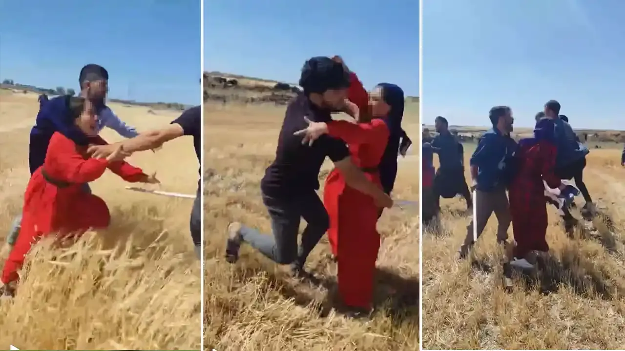 Siverek’teki arazi kavgasında kadınlar darp edildi! İşte o anlar