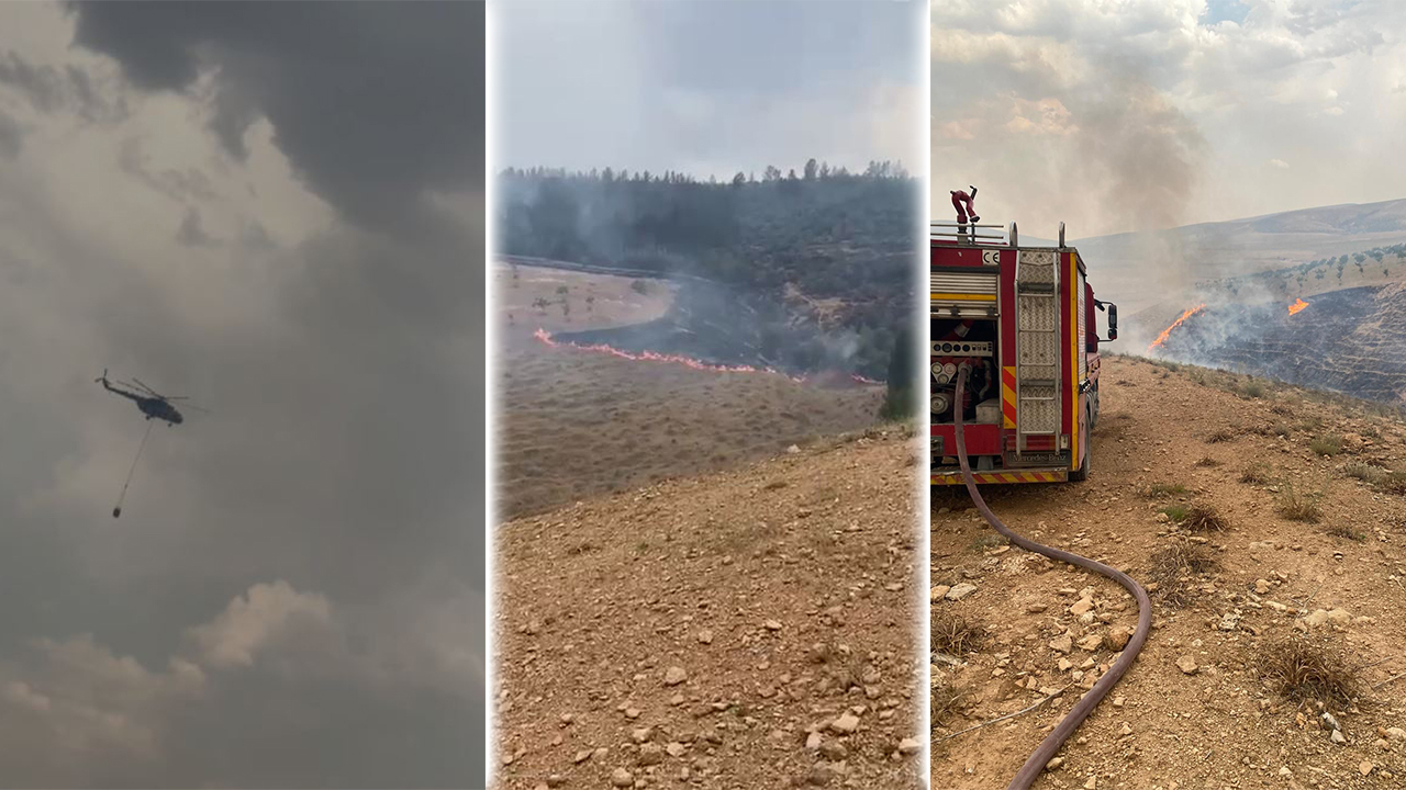 Birecik’te Korkutan Orman Yangını! Havadan ve Karadan Müdahale