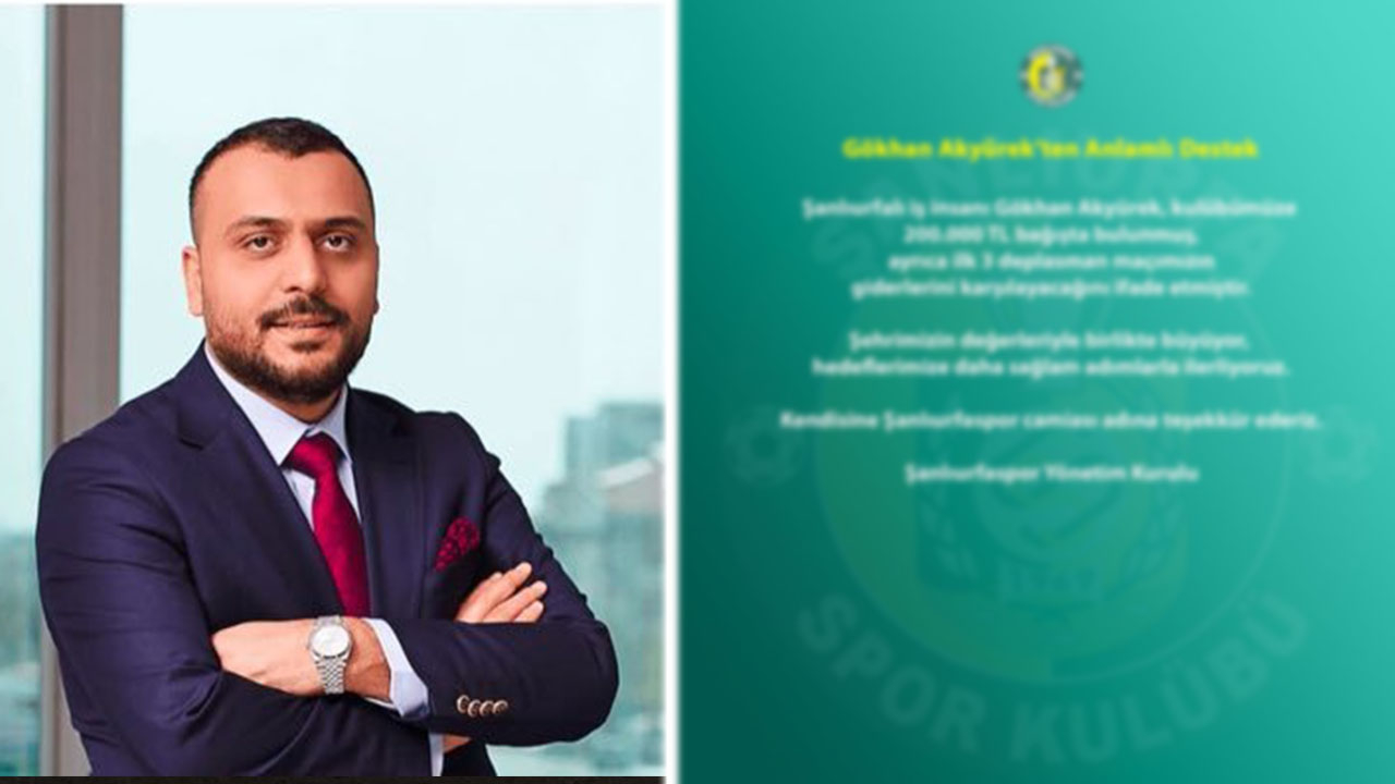 Şanlıurfalı iş insanından Şanlıurfaspor’a 200 bin TL destek, 3 deplasman…!