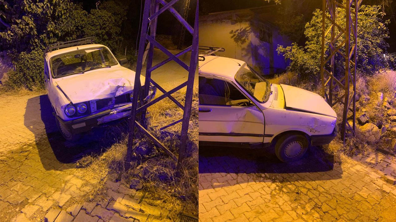 Gölbaşı’nda feci kaza: otomobil direğe çarptı, 3 yaralı!