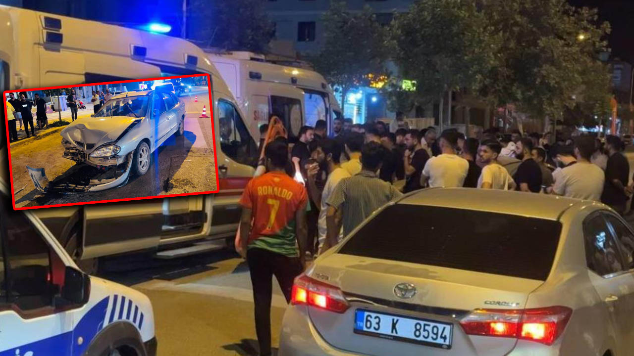 Ceylanpınar’da otomobil dehşeti: Park halindeki araçlara çarptı, yaralılar var