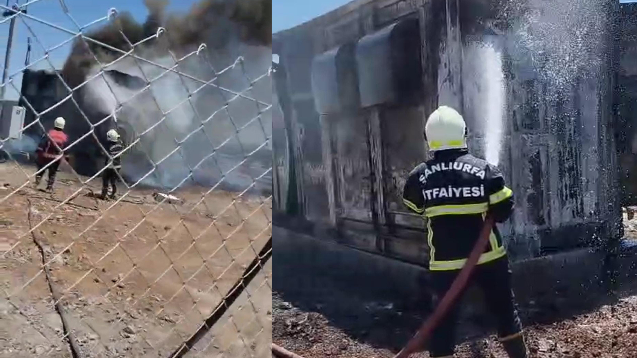 Viranşehir’de güneş sistemleri alev alev yandı! itfaiye eri zehirlendi