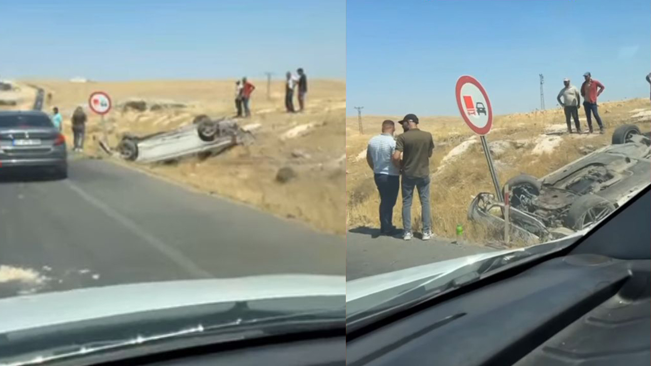 Suruç “Ölüm yolunda” bir kaza daha! Otomobil takla attı