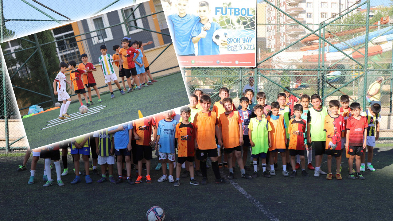 Futbolun temelleri bu kursta atılıyor! Karaköprü’de yaz spor heyecanı