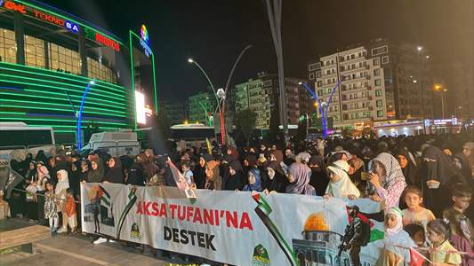 Diyarbakır’da İsrail’in Gazze saldırılarına protesto