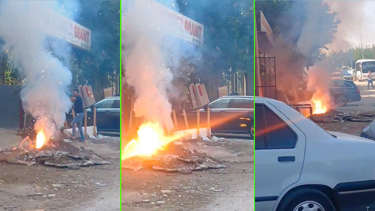 Siverek’te elektrik hattı patladı! Kablolar alev aldı
