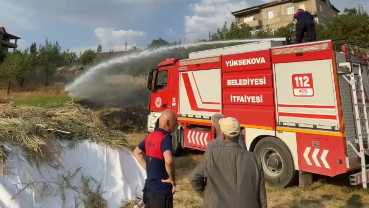 Hakkari Yüksekova’da Orman mahallesi'nde korkutan anız yangını