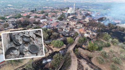 Çanakkale'de boşaltılan köy dron ile görüntülendi