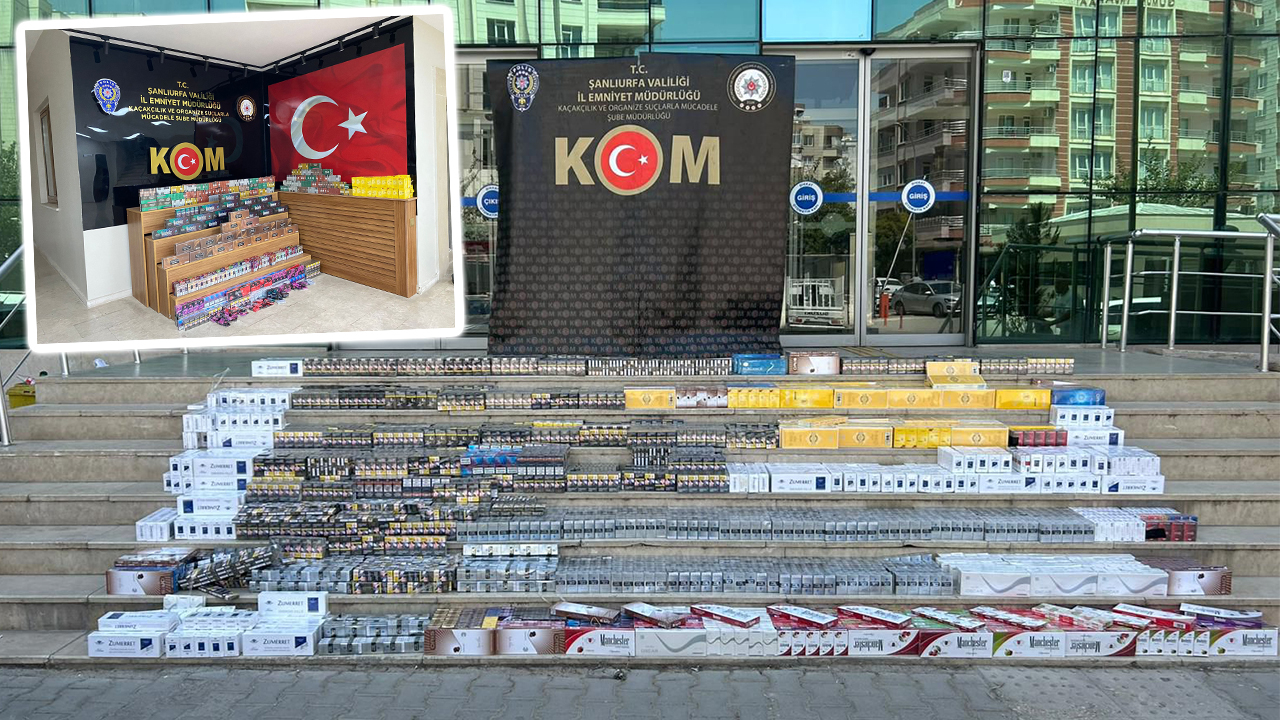 Şanlıurfa’da kaçak sigara operasyonu: 55 bin paket ele geçirildi