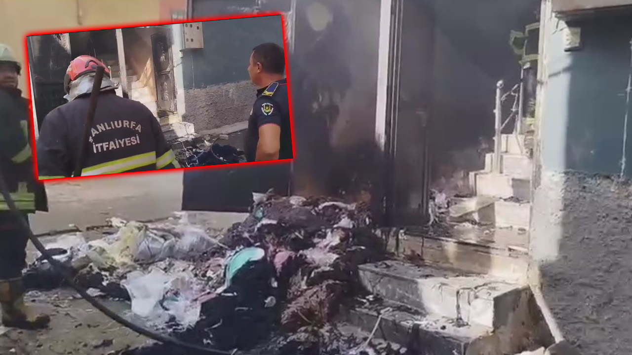 Şanlıurfa’da korku dolu anlar: Ev alev alev yandı!