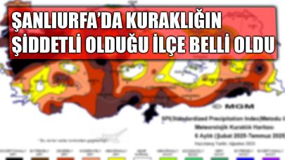 Meteoroloji paylaştı: Şanlıurfa’nın kuraklık haritası korkuttu