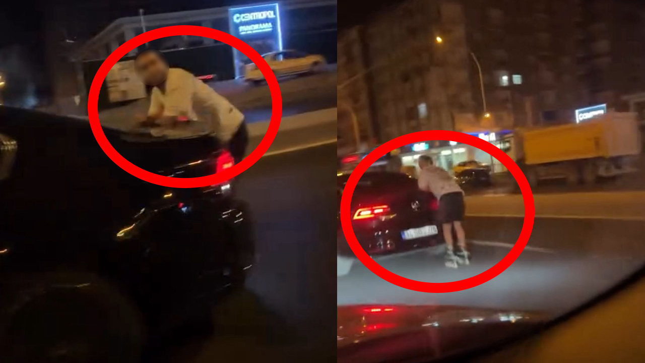 Diyarbakır-Şanlıurfa yolunda tehlikeli anlar: Riskli paten anı kamerada
