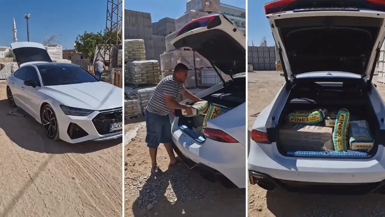 Şanlıurfa’da lüks otomobille çimento taşındı