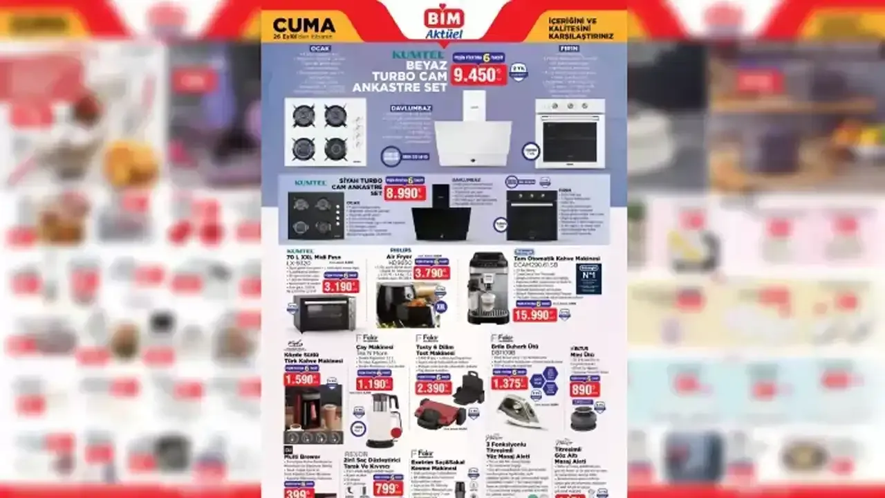 BİM aktüel 26 Eylül 2025 kataloğu indirimli ürünler broşürü! BİM katalog bu hafta yepyeni fırsatlar: Kahve makinesi, ütü, LEGO Friends geliyor!