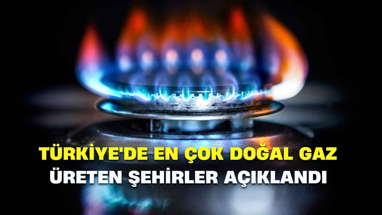 Türkiye'de en çok doğal gaz üreten şehirler açıklandı