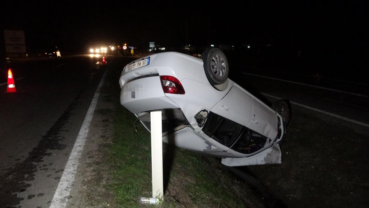 Kastamonu’da otomobil takla attı: 2 yaralı