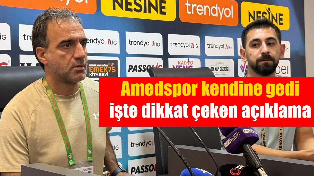Küçükbayrak ile Amedspor kendine geldi! İşte Teknik Direktörden sevindirecek açıklama