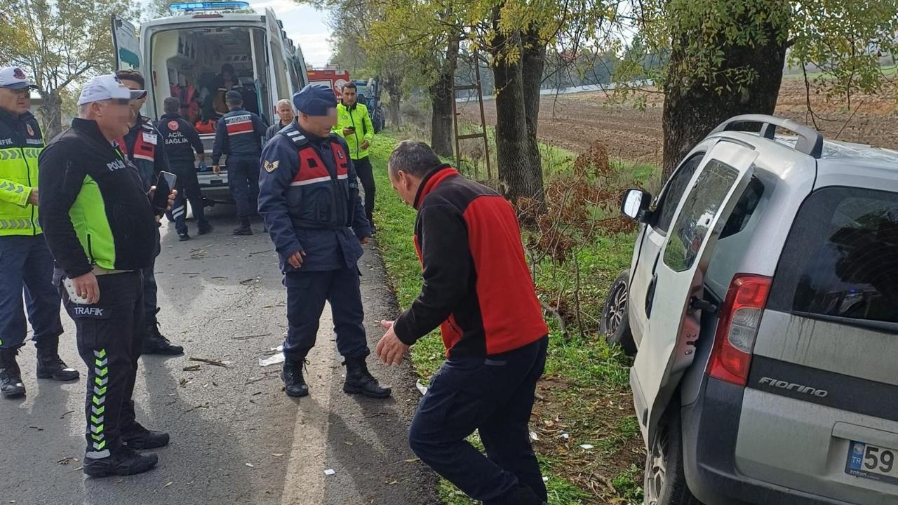 Babaeski'de trafik kazası: 1 ölü, 1 yaralı
