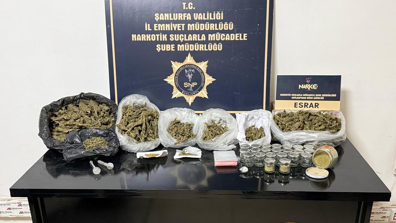 Ceylanpınar’da uyuşturucu operasyonu: Çok sayıda madde ele geçirildi