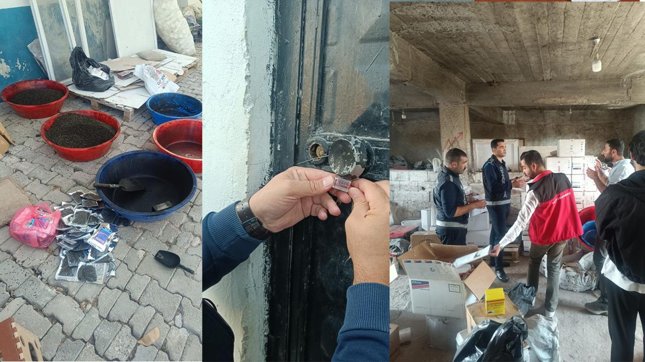 Eyyübiye’de ruhsatsız zirai ilaç deposu baskını: Yüzlerce koli kimyasal ele geçirildi