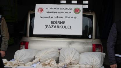 Pazarkule’de LPG tankına gizlenmiş esrar ele geçirildi