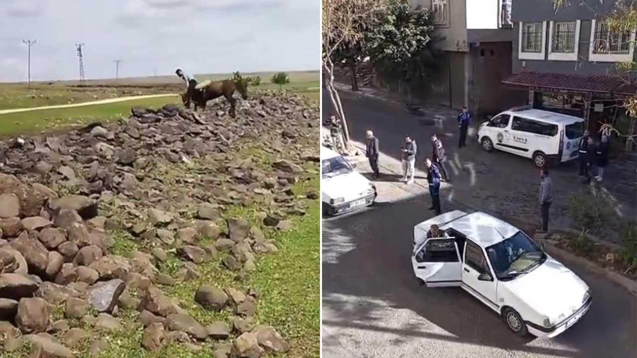 Siverek'te 2 ilginç kaza kameraya yansıdı