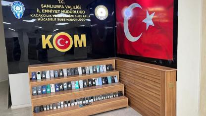 Şanlıurfa’da milyonluk kaçak telefon operasyonu