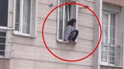 Şiddet kurbanı kadın camdan atladı