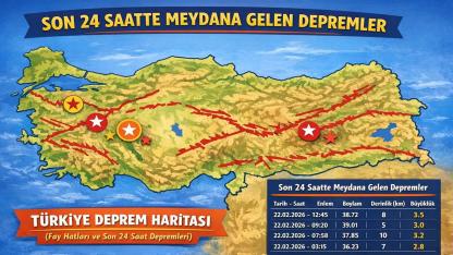 Kandilli ve AFAD'a göre son deprem listesi 22 Şubat 2026! Az önce deprem oldu mu?