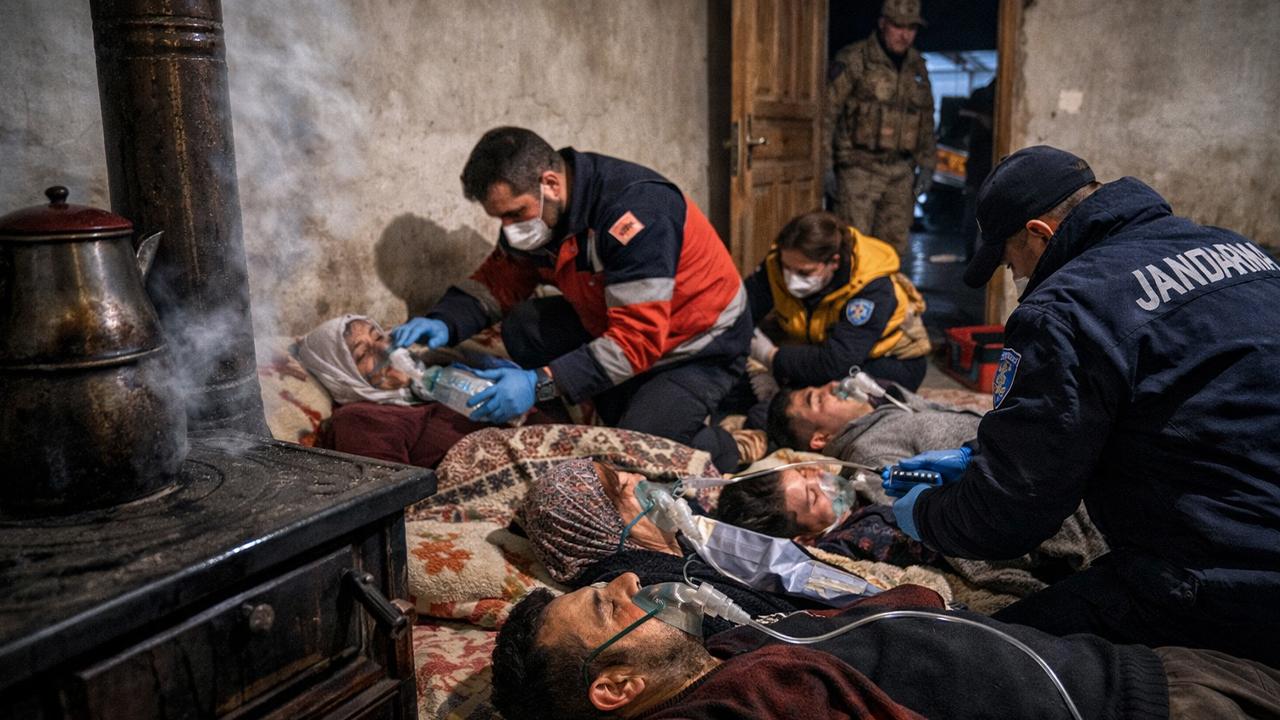 Şanlıurfa'da soba faciası: 5 kişi ölümden döndü