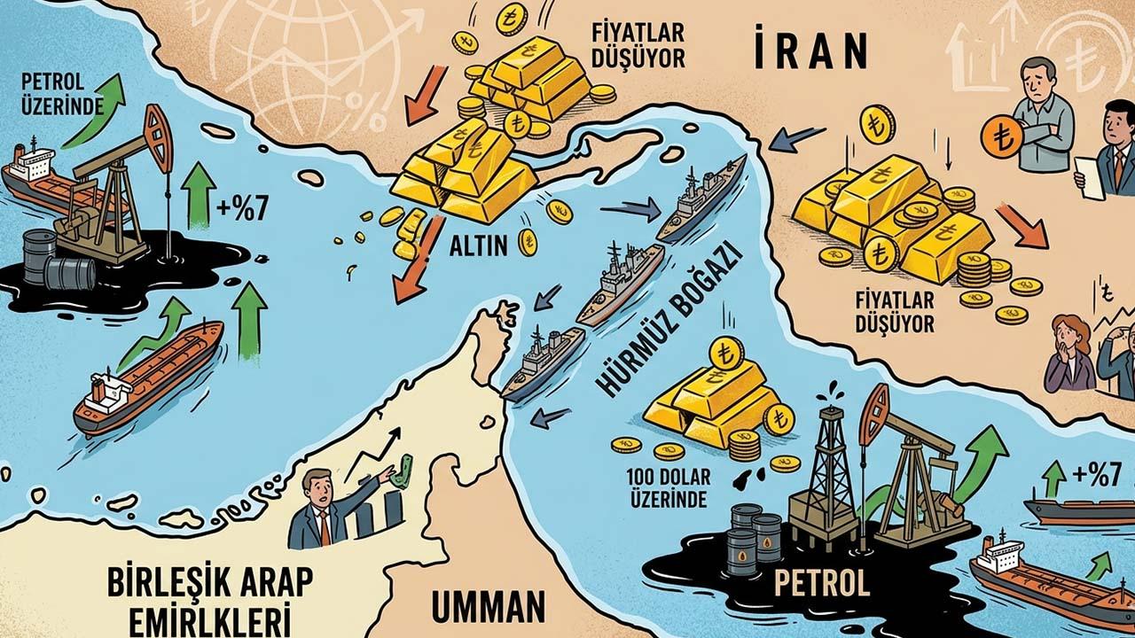 Hürmüz'de abluka kararı piyasaları altüst etti! Petrol yükseldi altın düştü