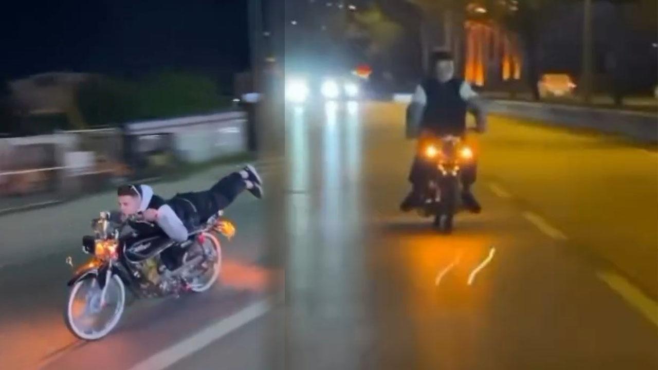 Ölüme meydan okuyan sürücü yürekleri ağza getirdi